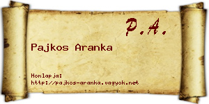 Pajkos Aranka névjegykártya
